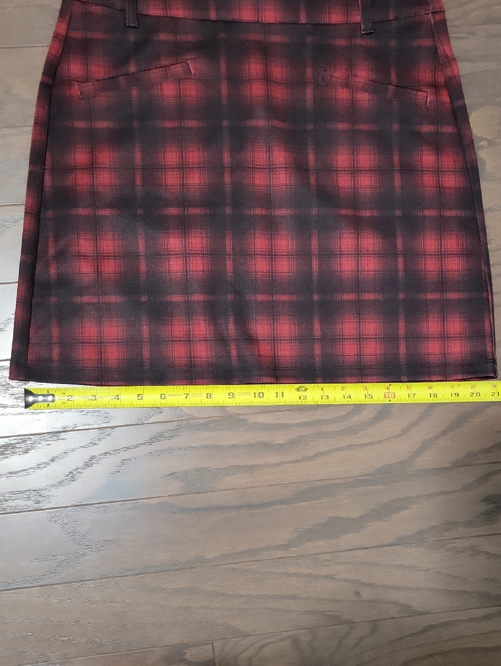 Maurices Red And Black Plaid Mini Skirt - Picture 8 of 8